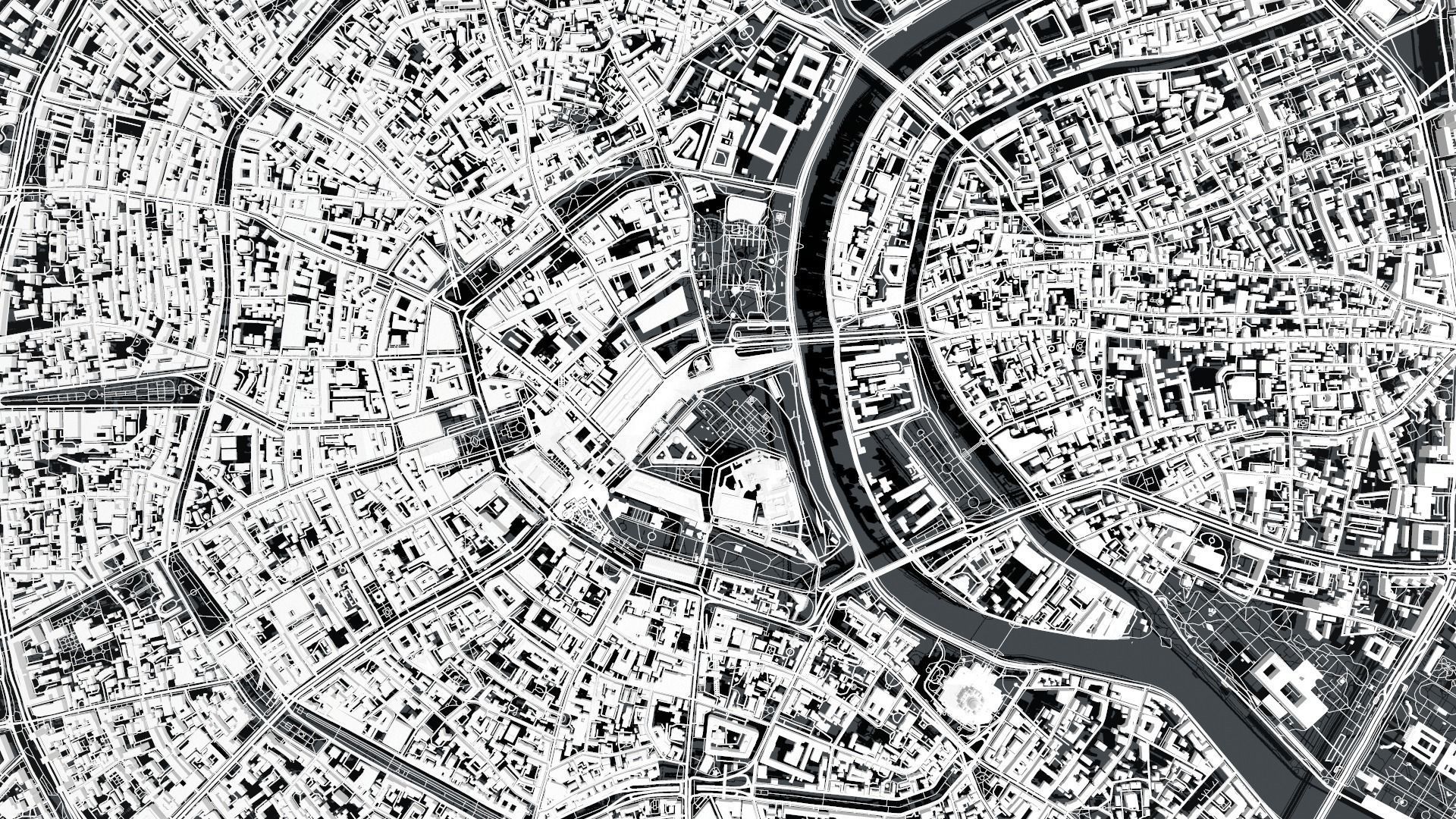 Cityscape Moscow The First Garden Ring 3D model_3