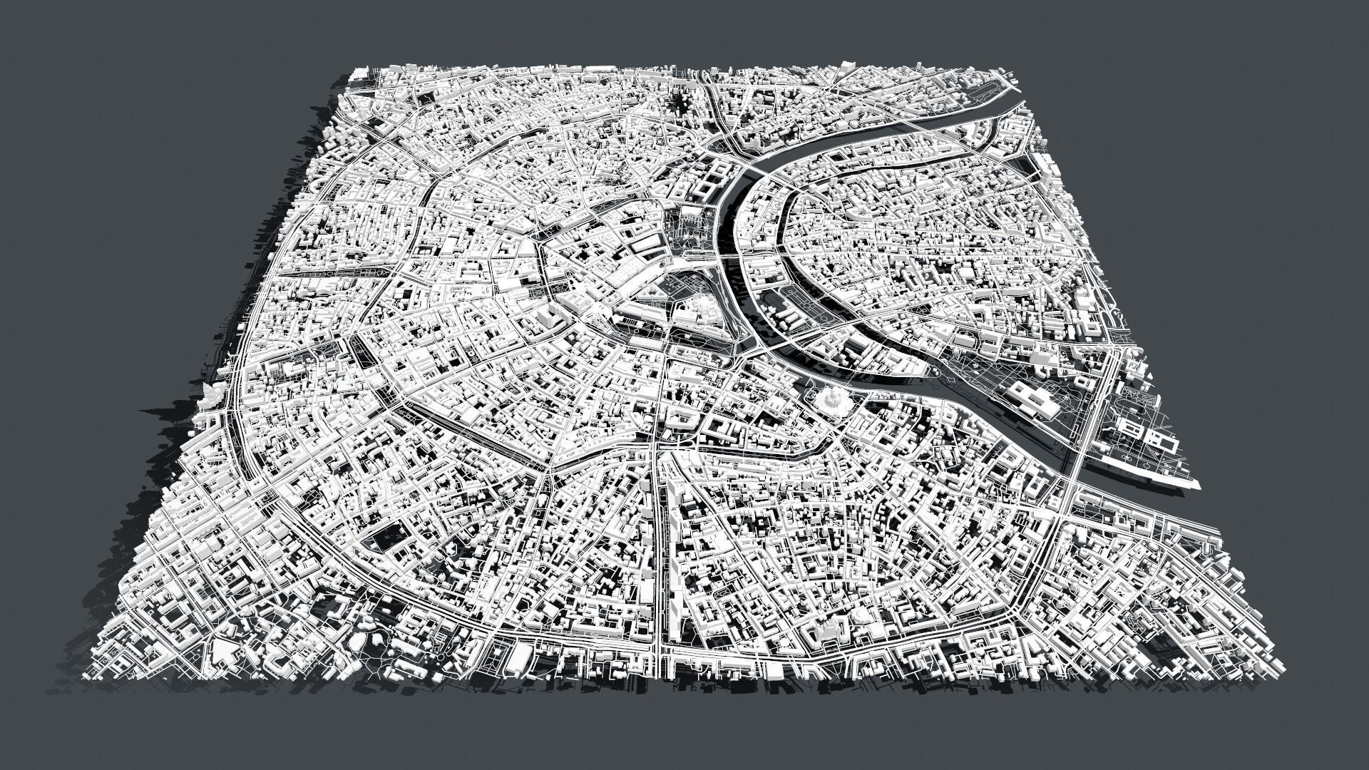 Cityscape Moscow The First Garden Ring 3D model_15