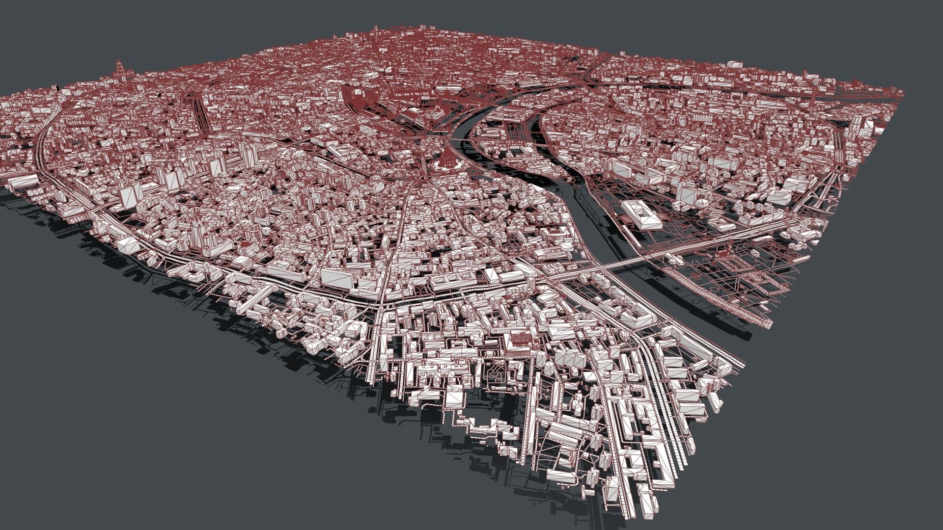 Cityscape Moscow The First Garden Ring 3D model_20