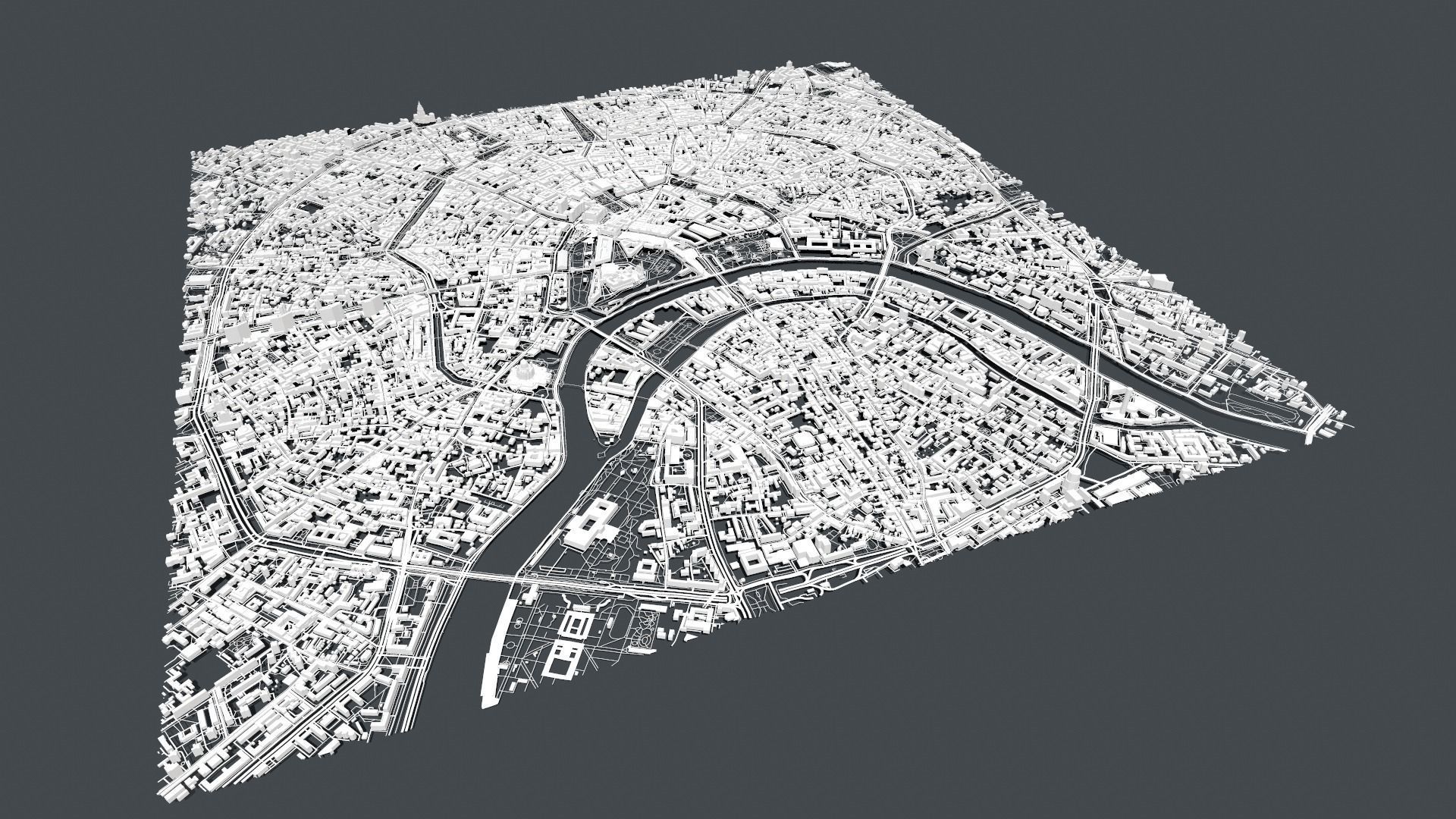 Cityscape Moscow The First Garden Ring 3D model_5