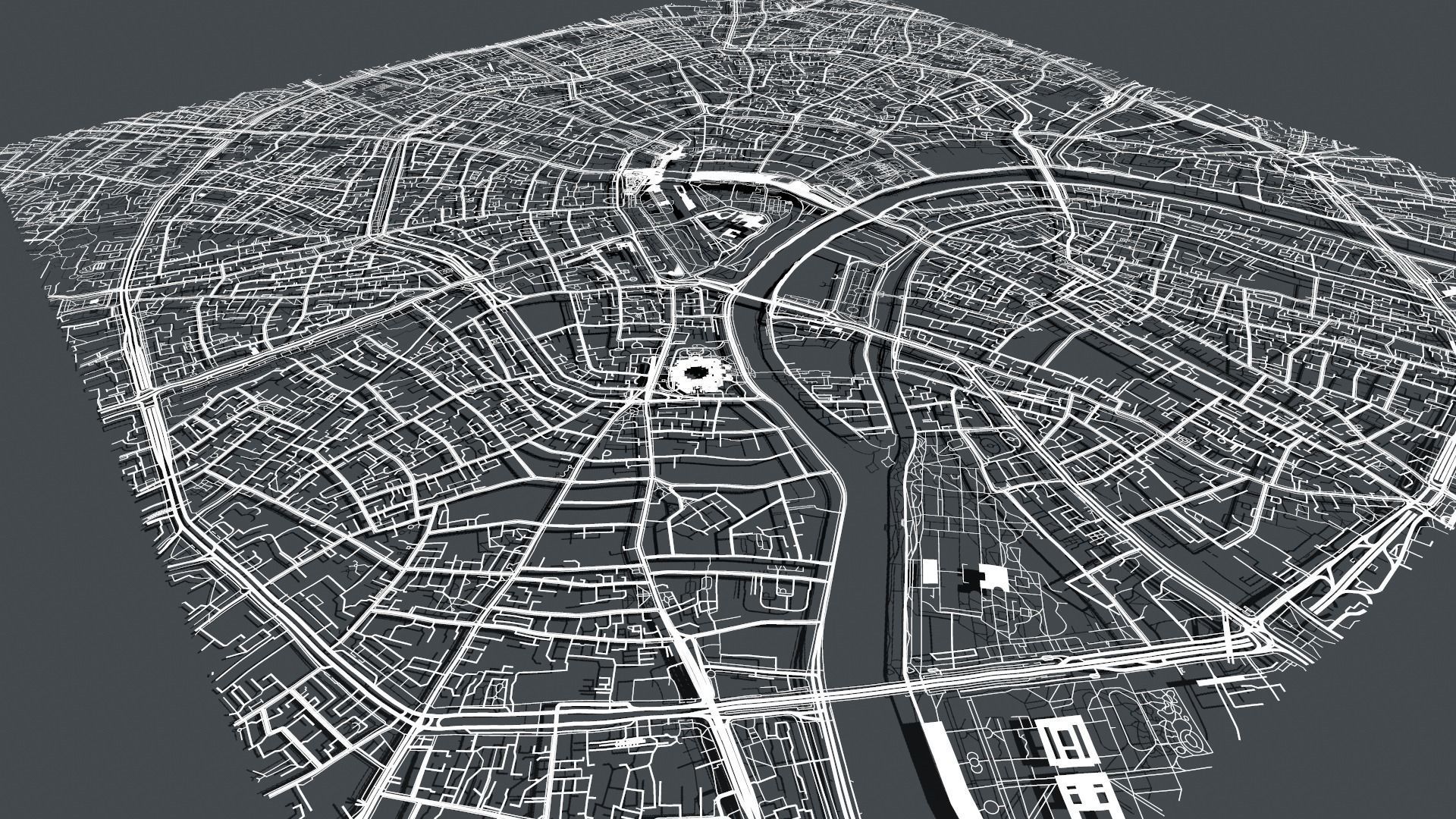 Cityscape Moscow The First Garden Ring 3D model_11