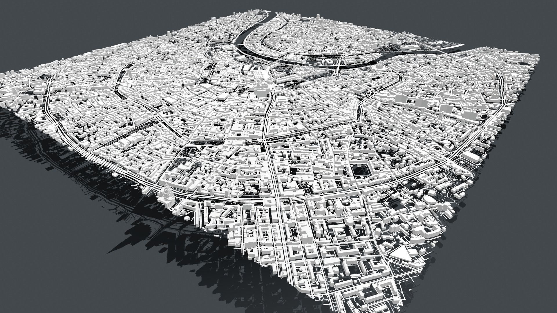 Cityscape Moscow The First Garden Ring 3D model_16