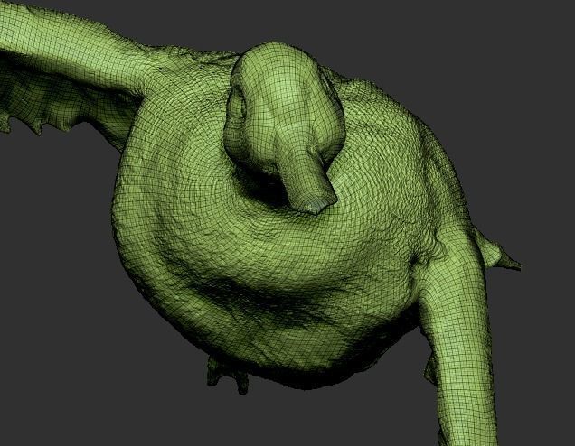 Flying duck 13 Low-poly 3D model_5