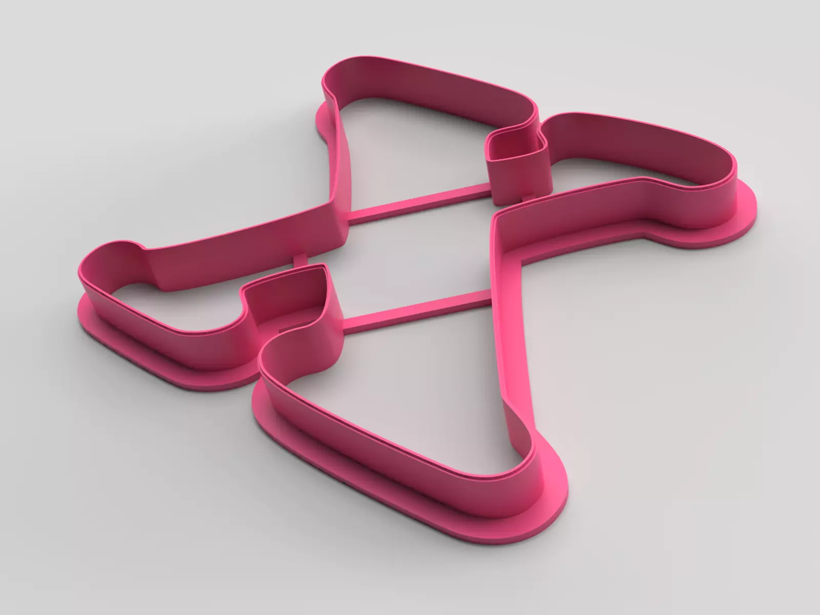 Cookie cutter - Letter X 3D print model