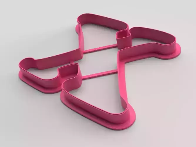 Cookie cutter - Letter X 3D print model