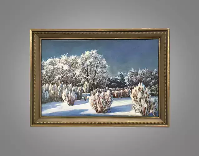  Winter Oil Painting 3D model