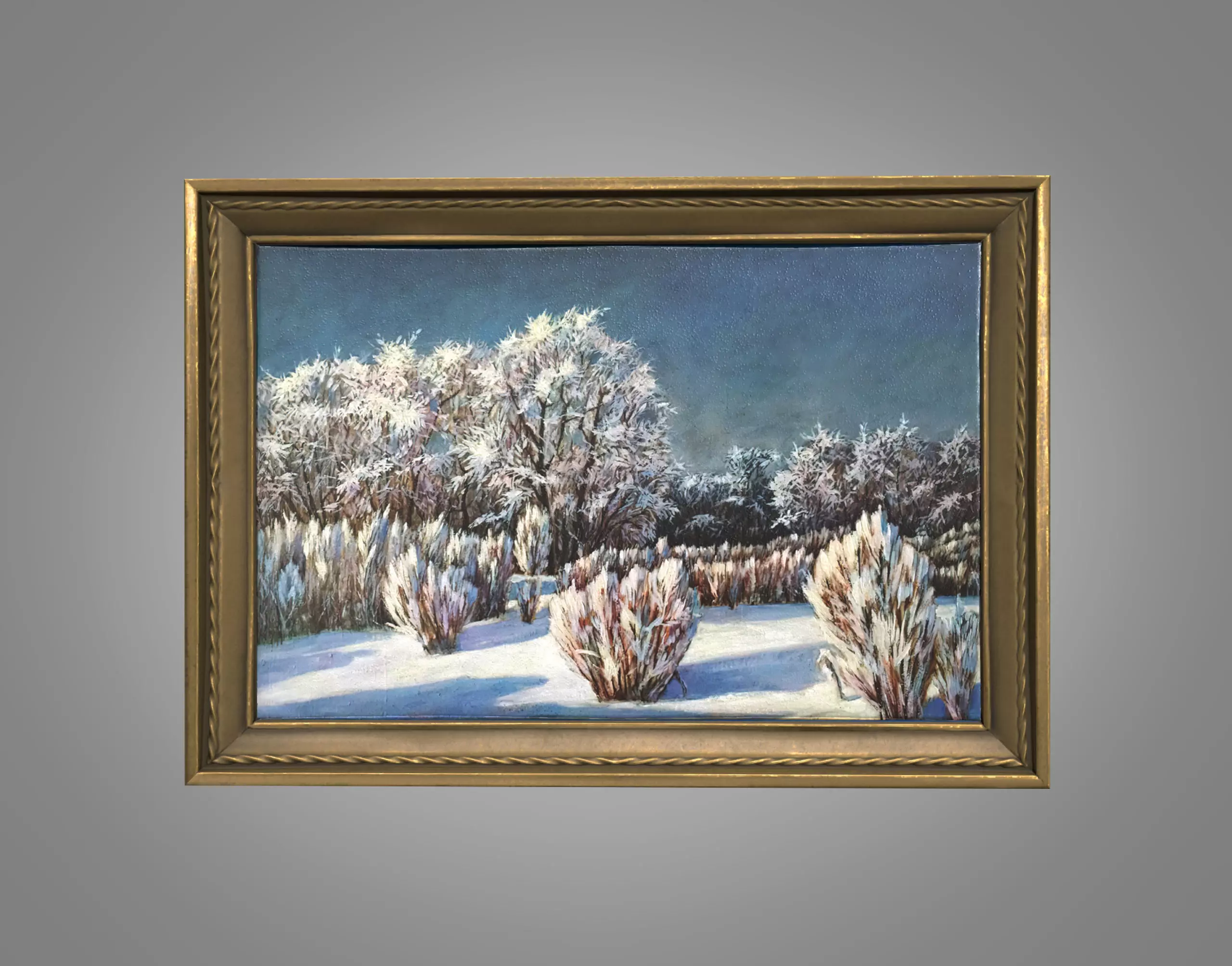 Winter Oil Painting 3D model Low-poly 3D model