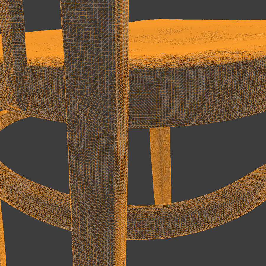 Old Wooden Chair 3D model_7