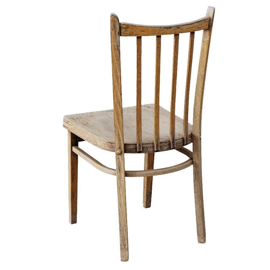 Old Wooden Chair 3D model_3