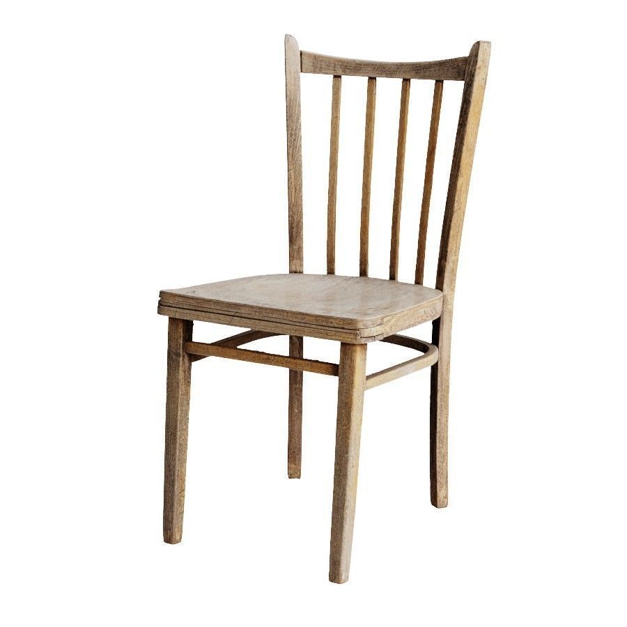 Old Wooden Chair 3D model_4