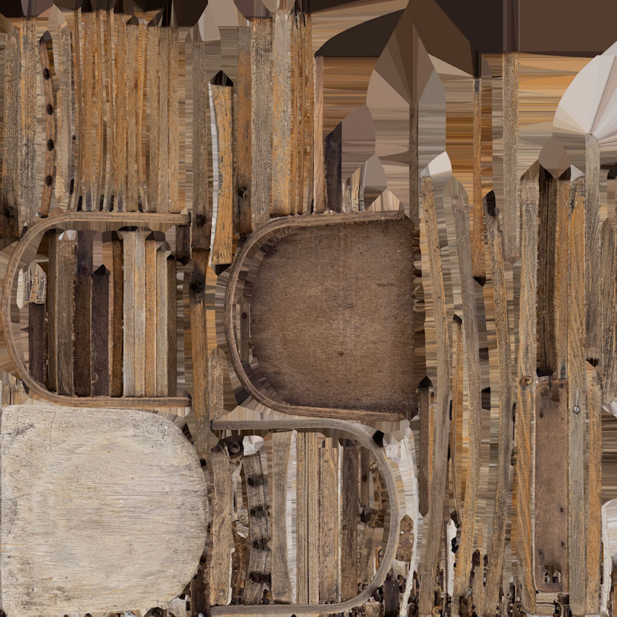 Old Wooden Chair 3D model_8