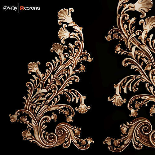 Decorative plaster 3D model