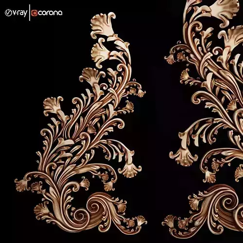 Decorative plaster 3D model