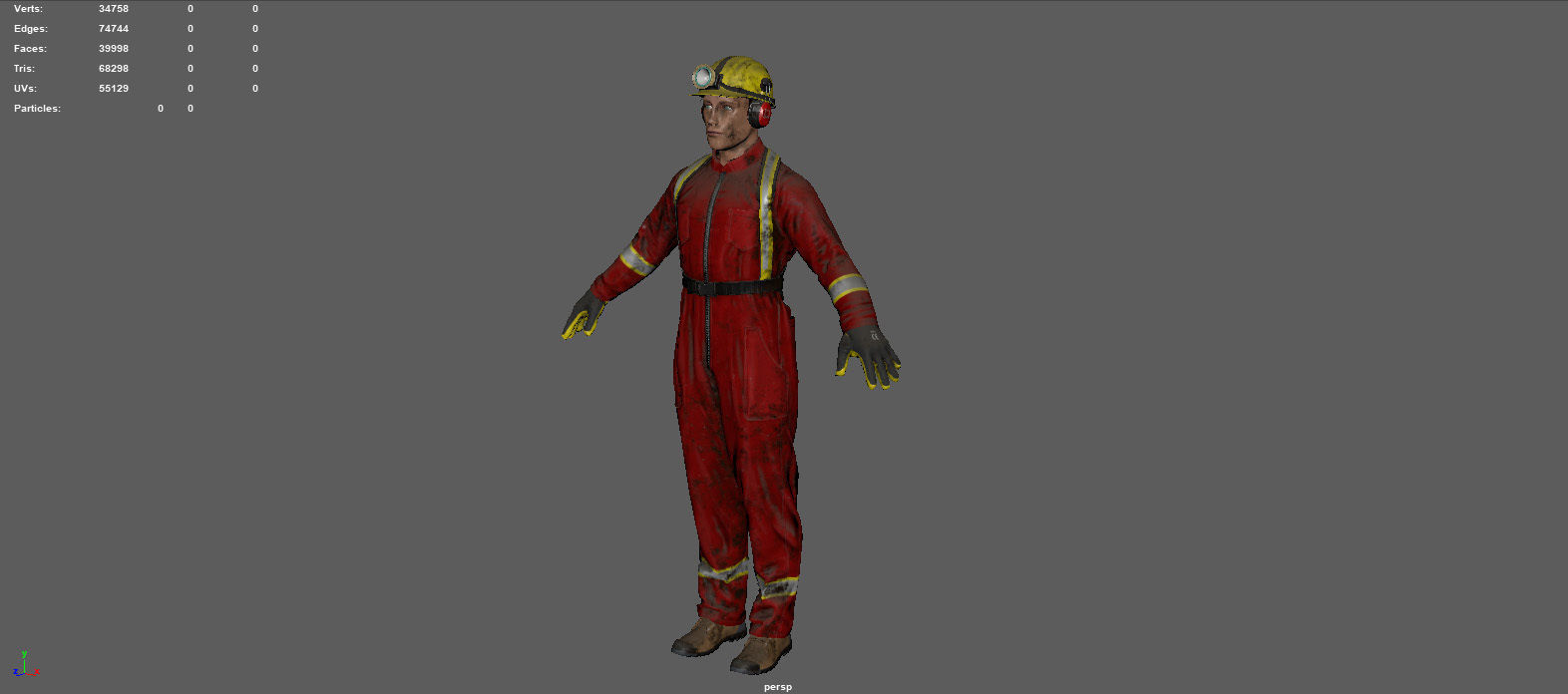 MINER MAN 3D model_5