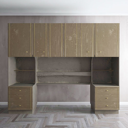 Mobilia locker with drawers and cabinets 3D model