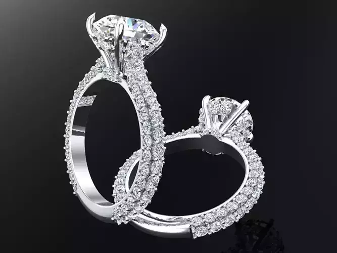 Diamond Rings - Womens Rings 3D print model