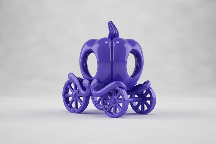 pumpkin carriage  3D print model_4