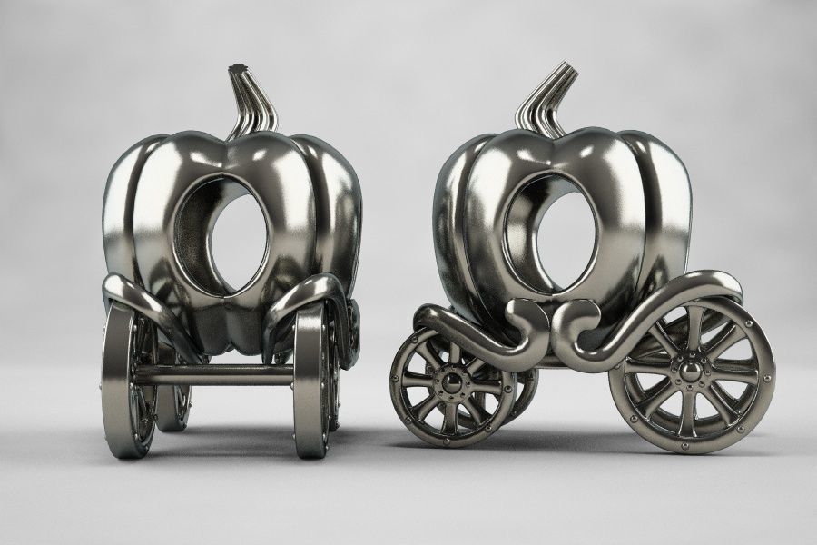 pumpkin carriage  3D print model_6