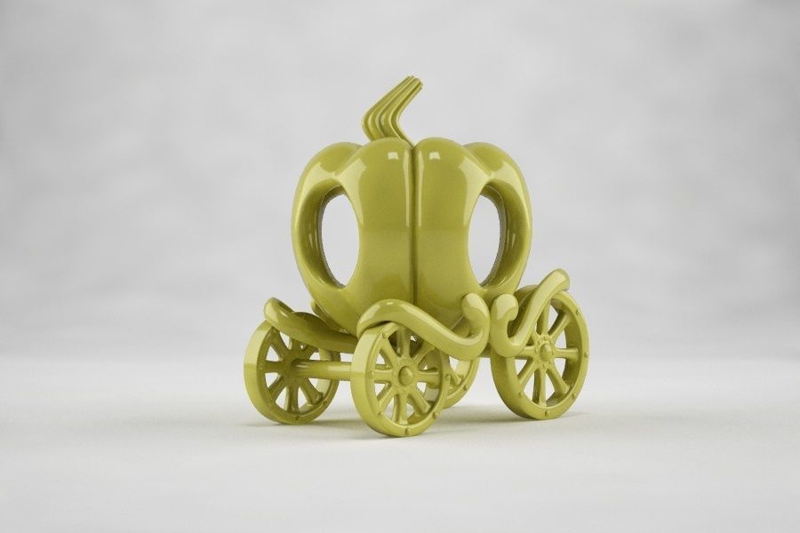 pumpkin carriage  3D print model_2