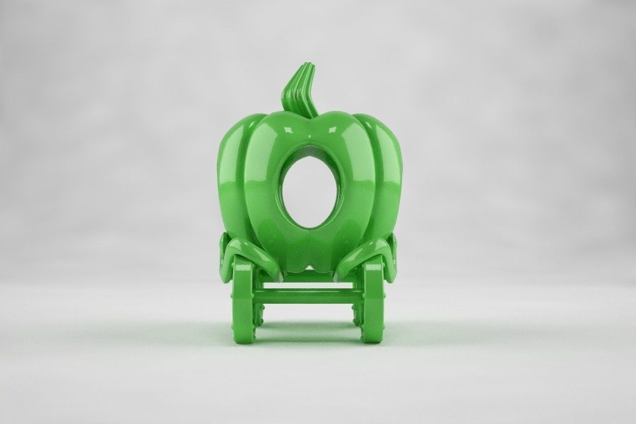 pumpkin carriage  3D print model_3