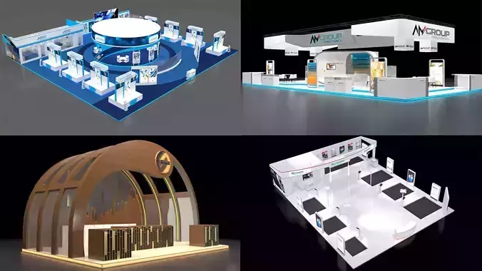 3d exhibition booth collection 