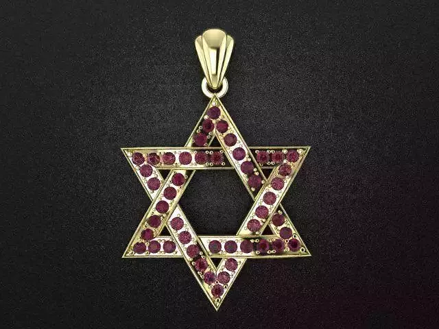 Star of David Pendant  3D print model