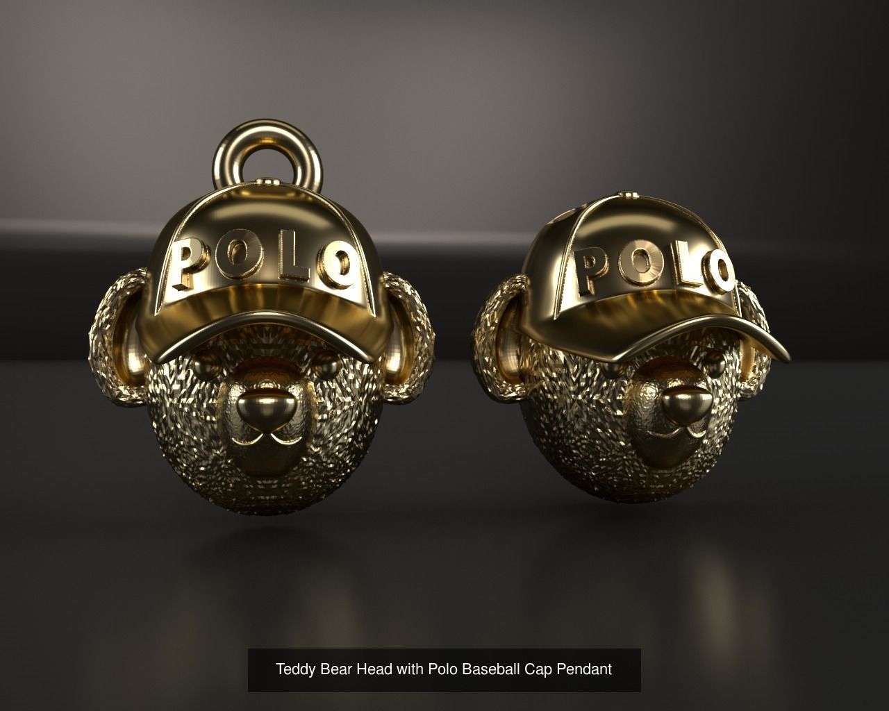 Teddy Bear Pendants Package 3D Model Collection_3