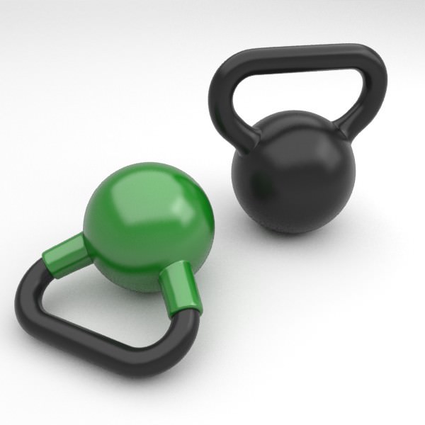 Kettlebell set kettlebells 3D model_2