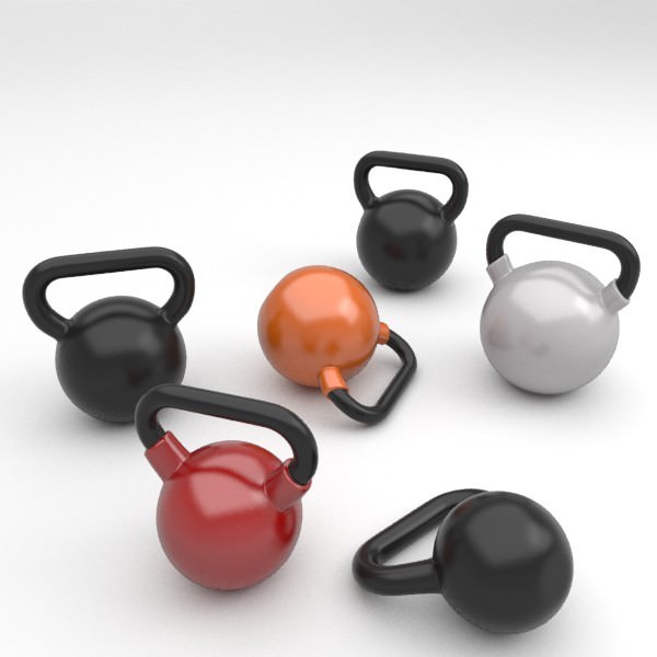 Kettlebell set kettlebells 3D model_3