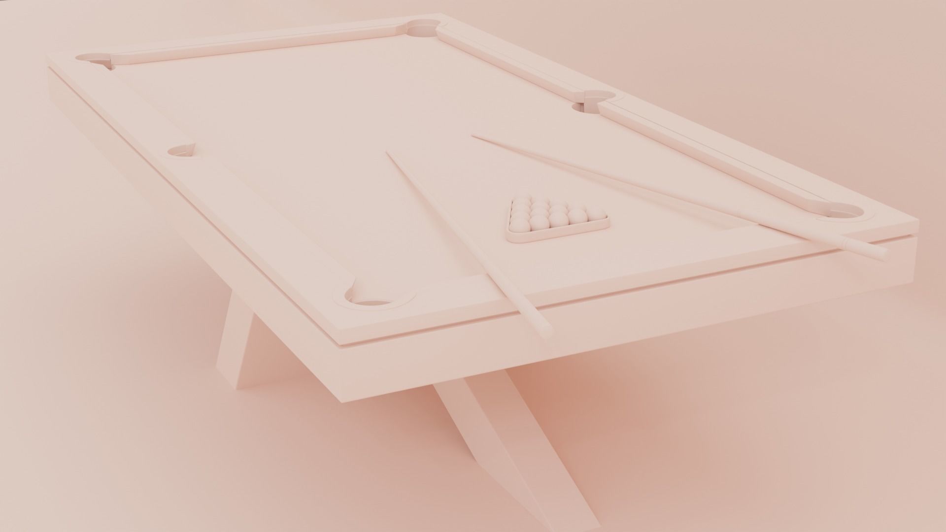 Ekilibrium pool table  Low-poly 3D model_8