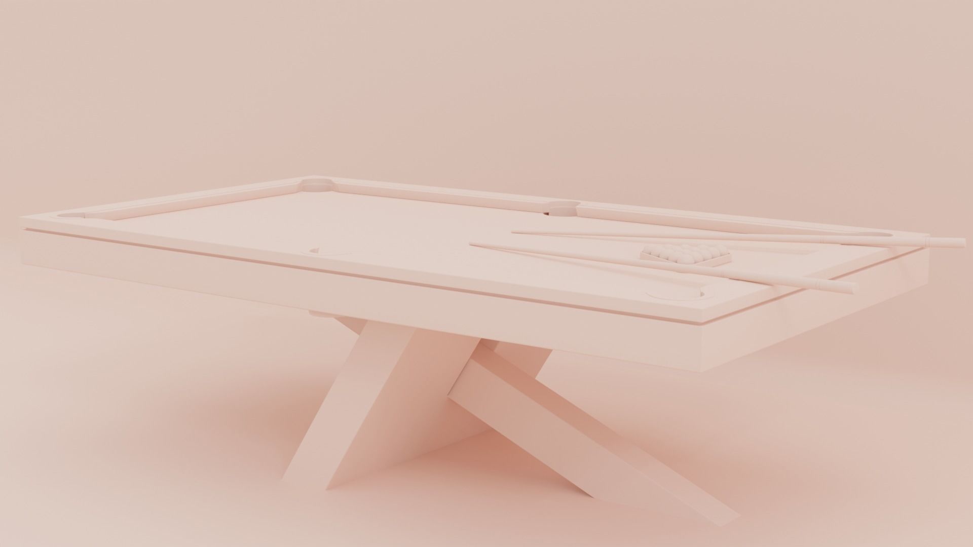 Ekilibrium pool table  Low-poly 3D model_7