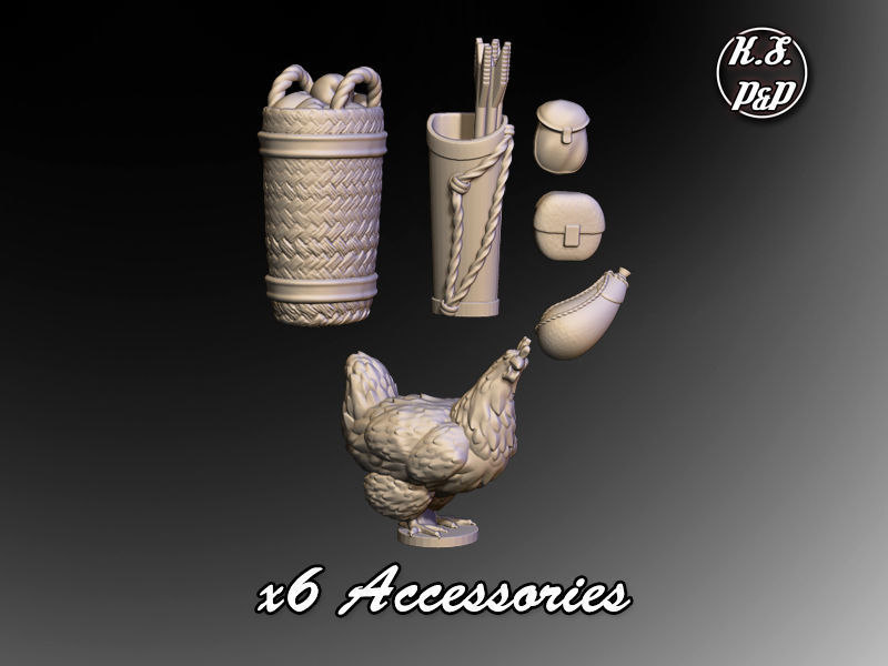 Rural Militia - Multicomponent Set with supports 3D print model_5