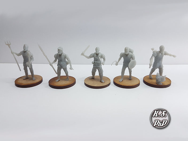 Rural Militia - Multicomponent Set with supports 3D print model_6