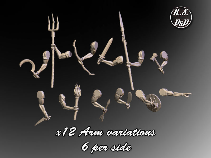 Rural Militia - Multicomponent Set with supports 3D print model_3