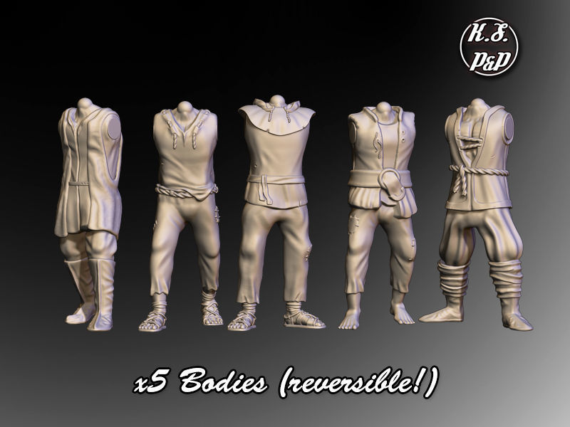 Rural Militia - Multicomponent Set with supports 3D print model_2