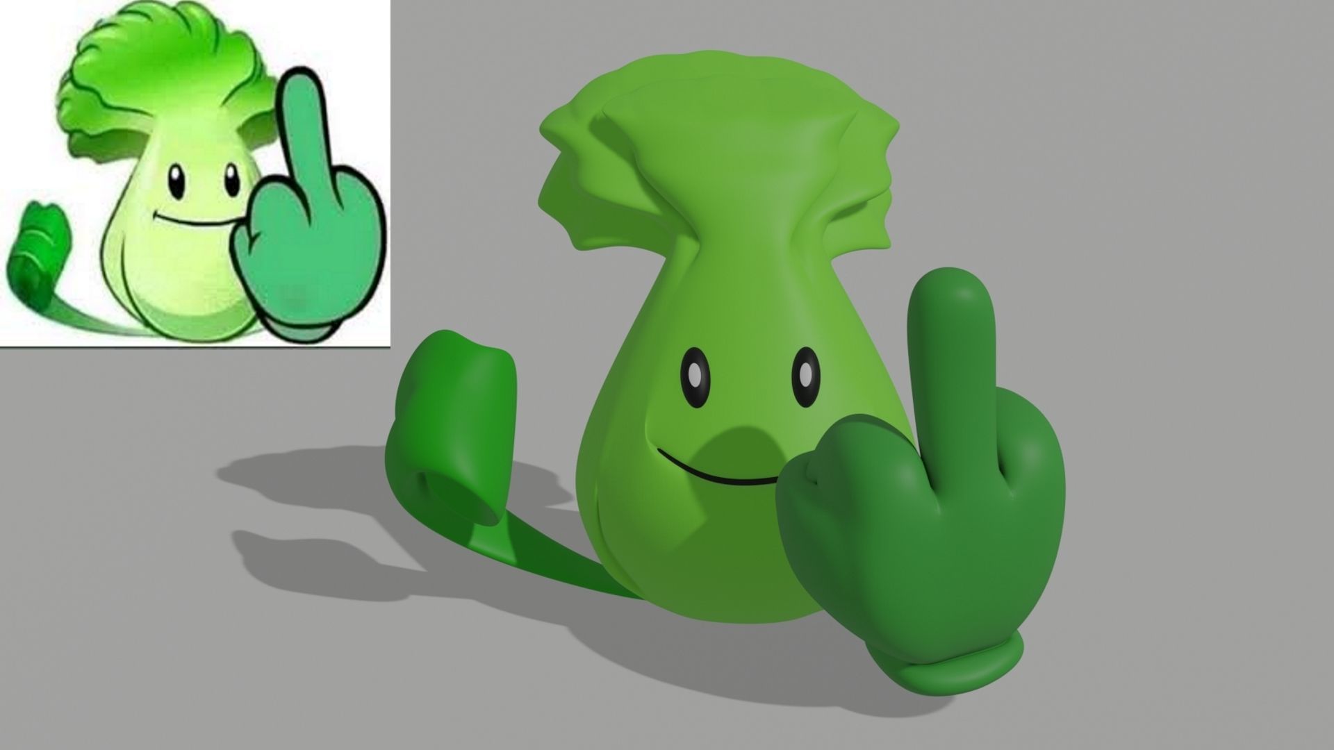 Plants vs Zombies meme  3D print model_4