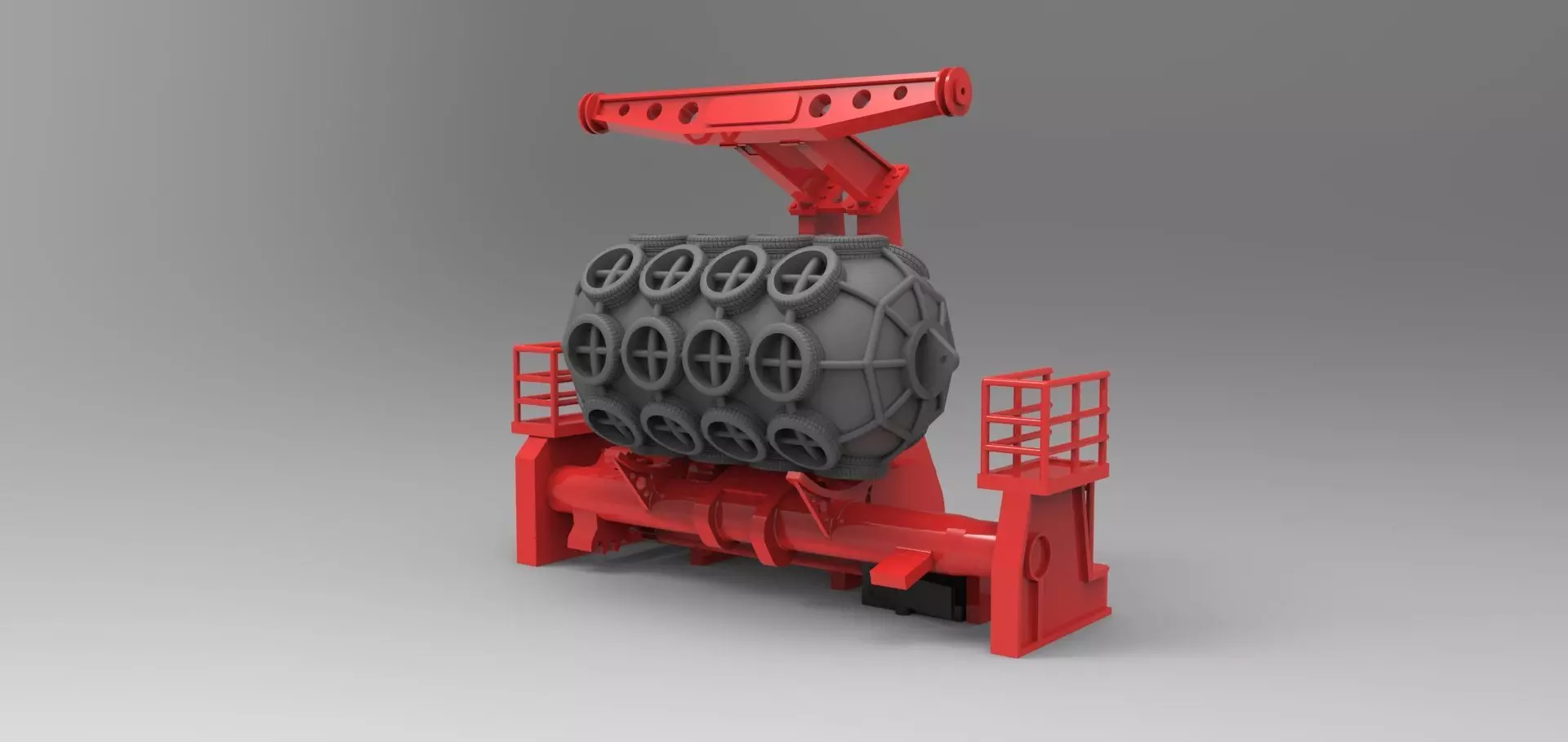 Fender with davit type B 3D print model_0