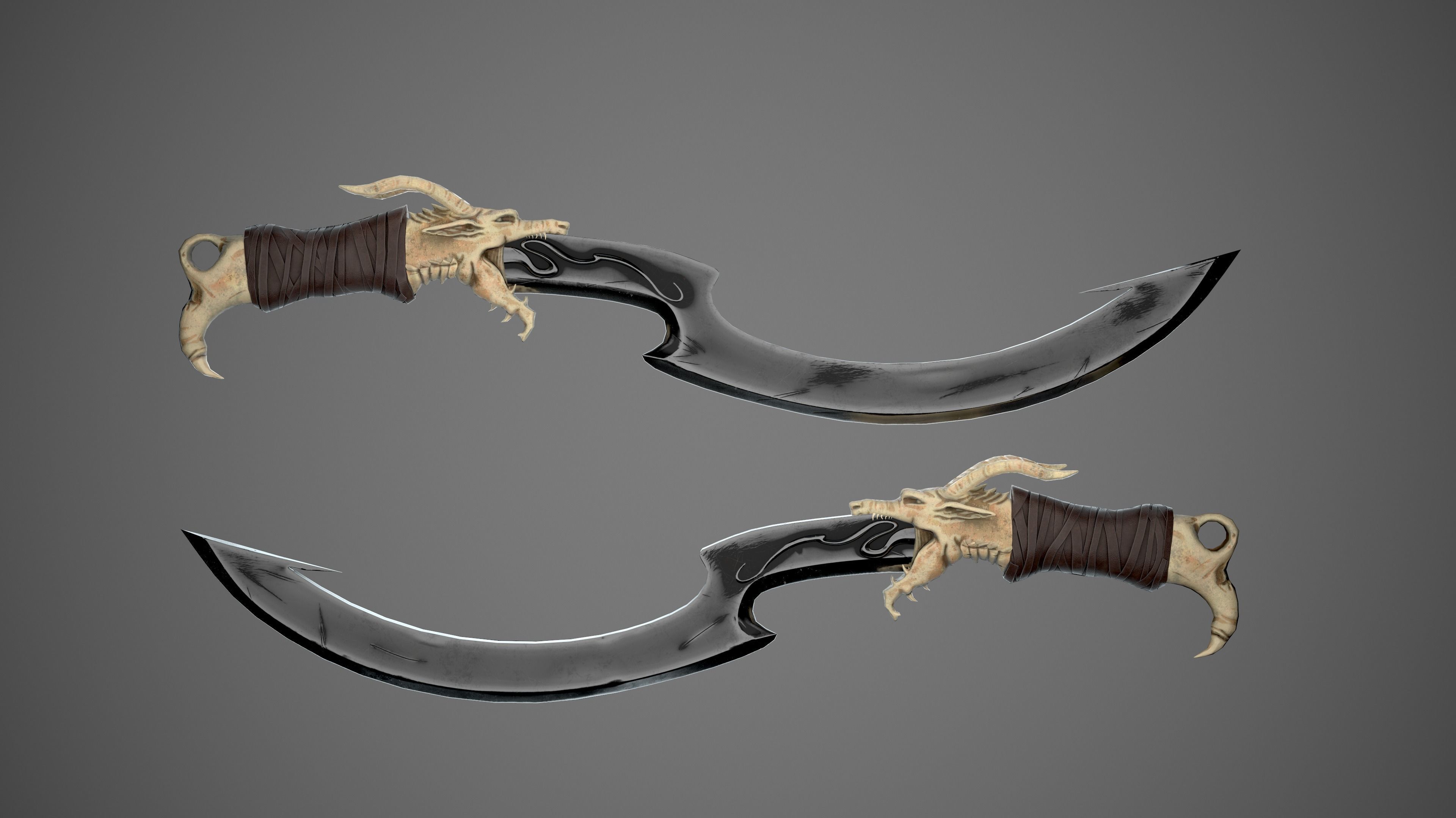 Dragon Sword  Low-poly 3D model_4