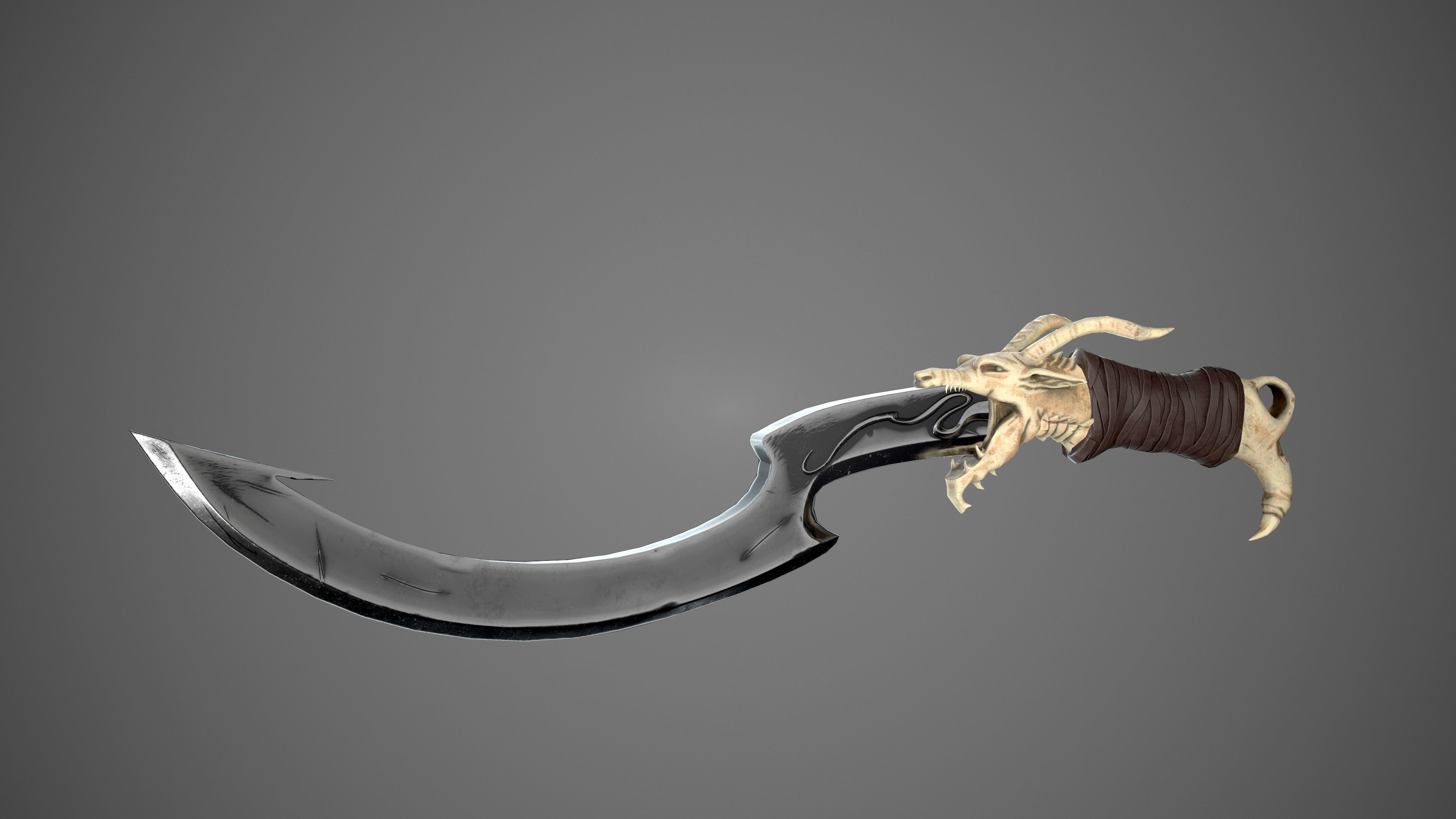 Dragon Sword  Low-poly 3D model_8