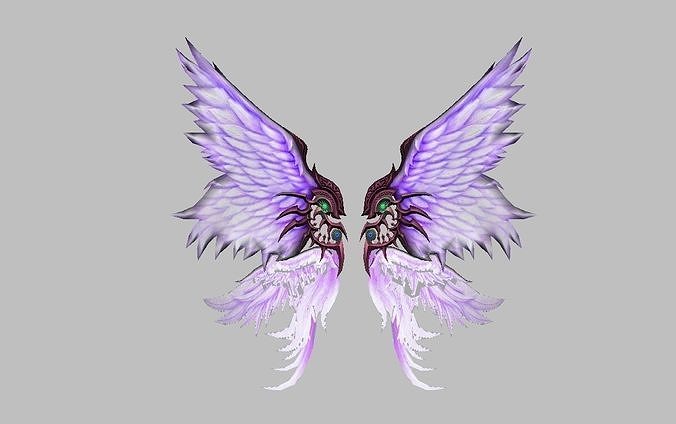 Purple Wing Low-poly 3D model