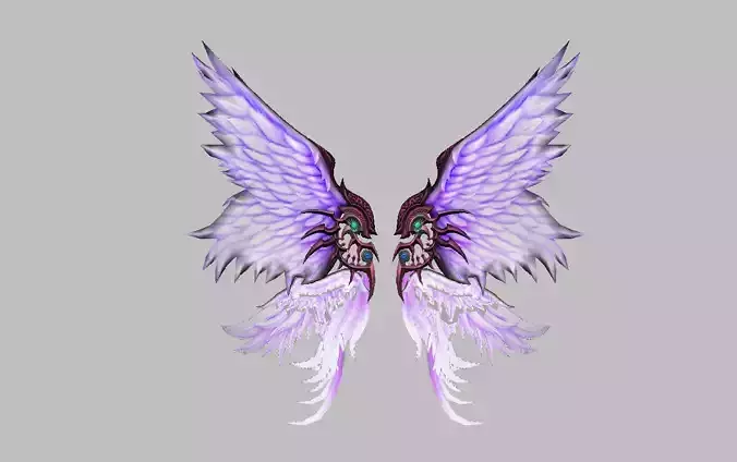 Purple Wing Low-poly 3D model
