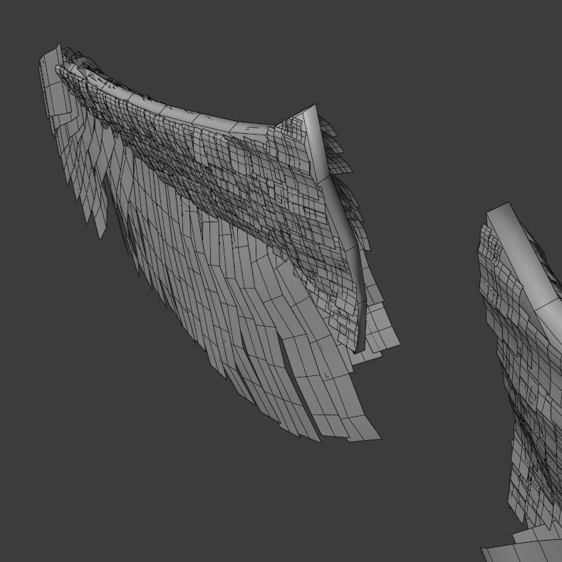 Wings - Low-poly 3D model two 3D model_18