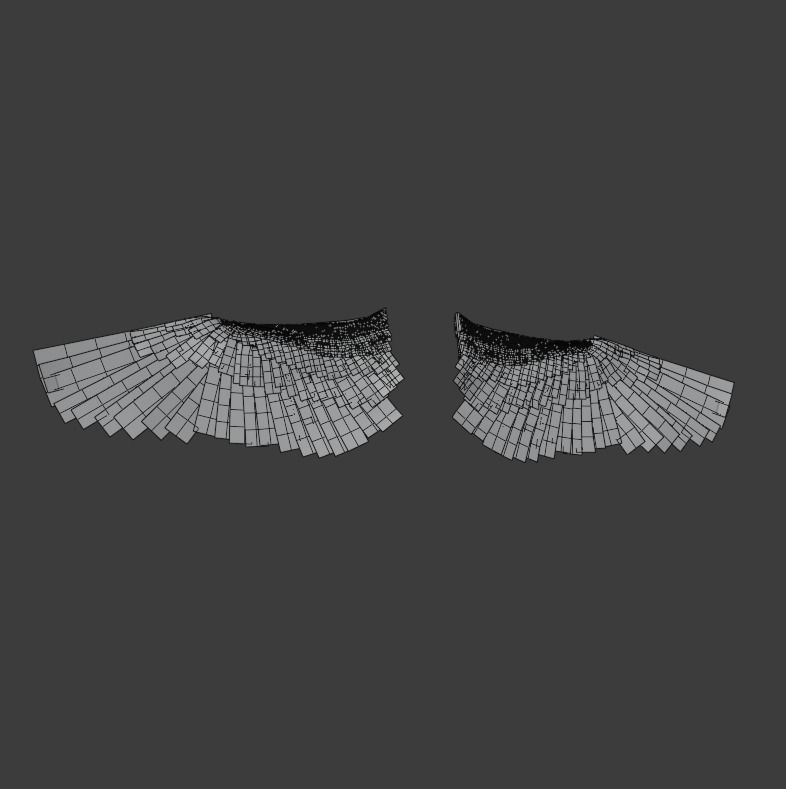 Wings - Low-poly 3D model two 3D model_10