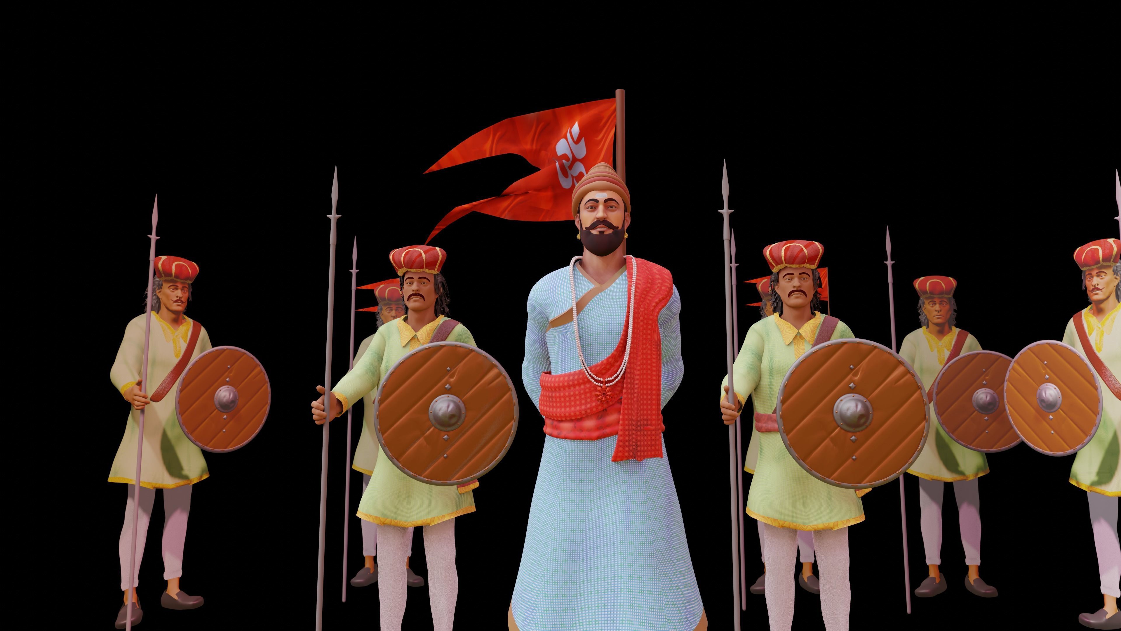 Veer shivaji maharaj  3D model_3