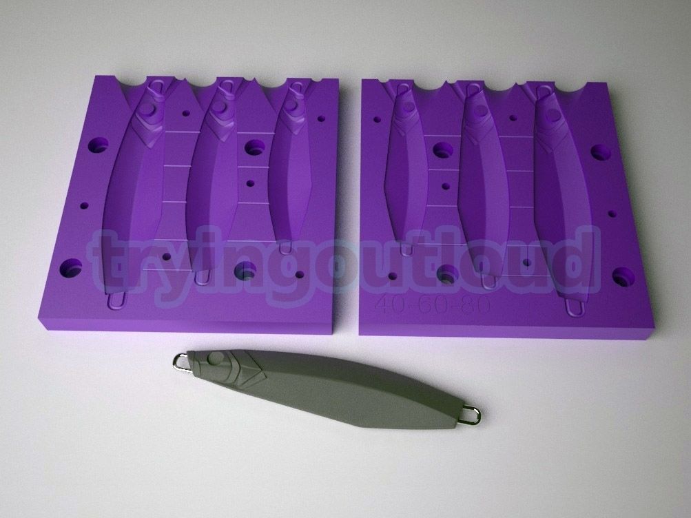 40-60-80GR Thunder Jig Likeness Mold 3D print model_1