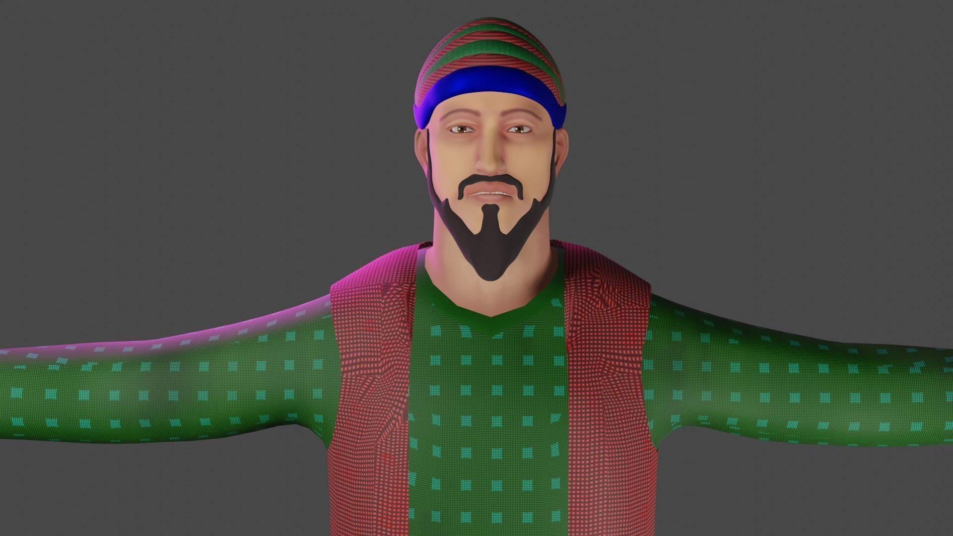Mughal character 3D model_3