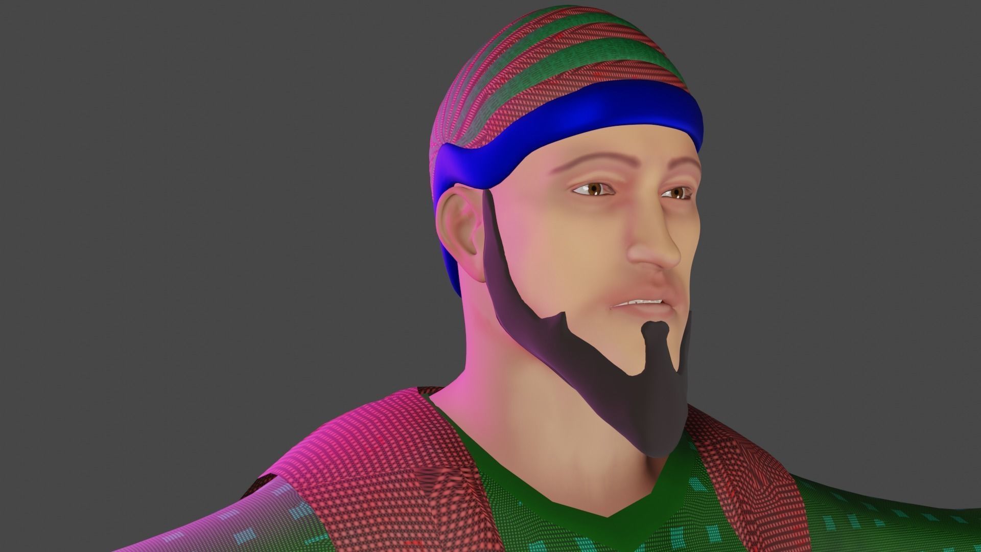 Mughal character 3D model_2