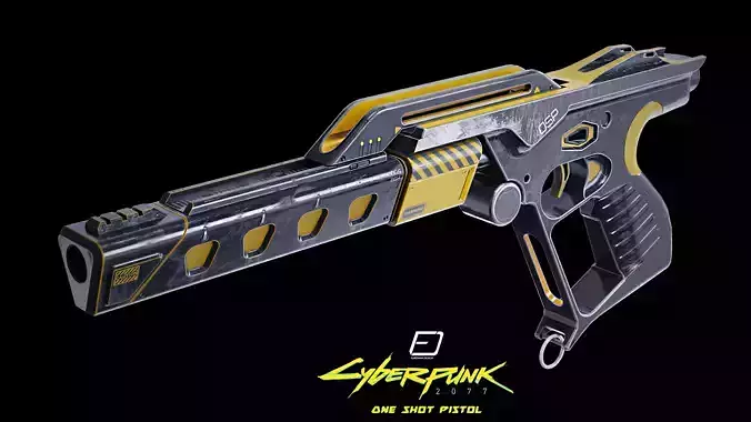 Cyberpunk PBR One Shot Pistol