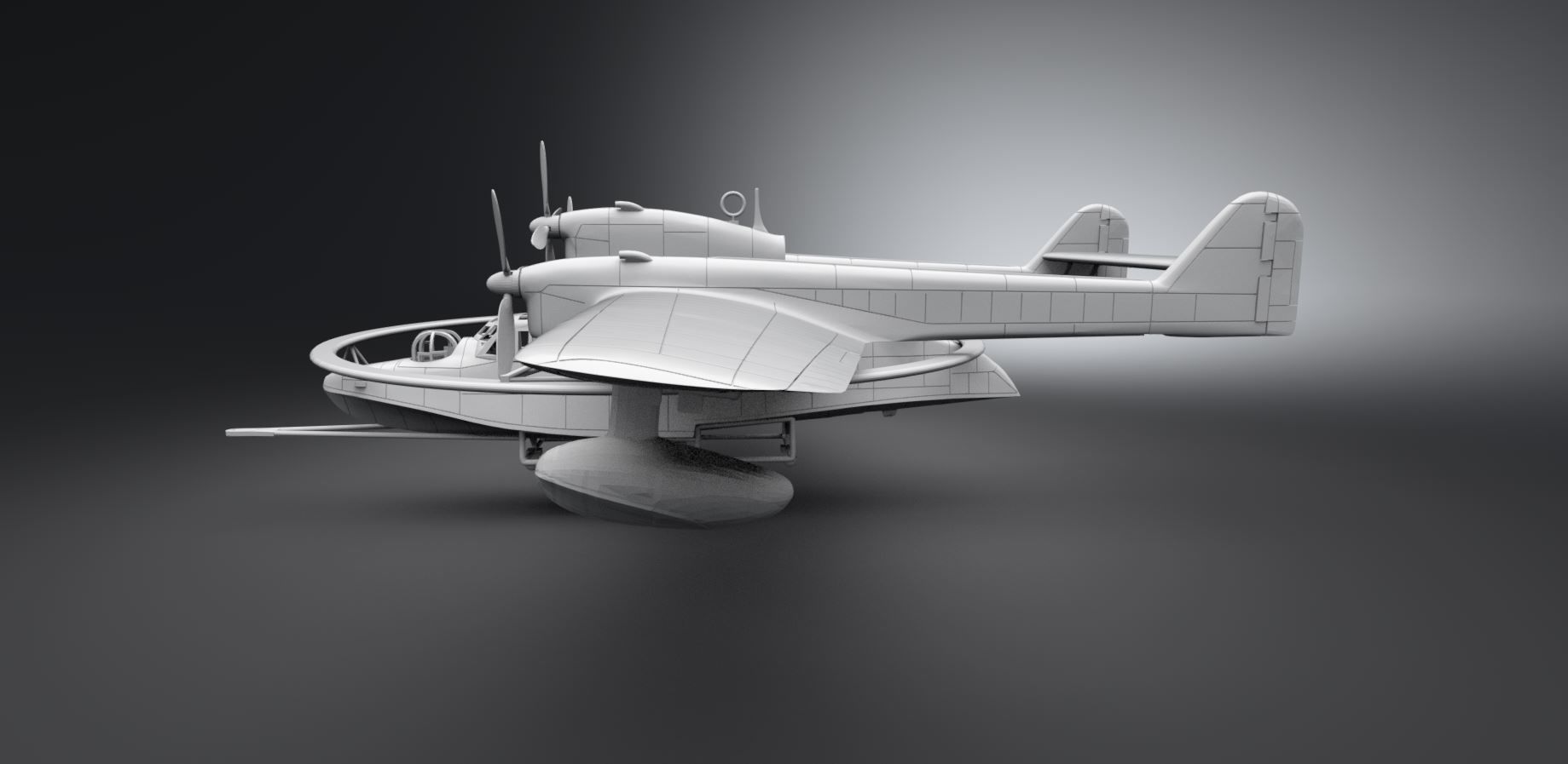 Blohm and  Voss BV 138 scale model 3D print model_1