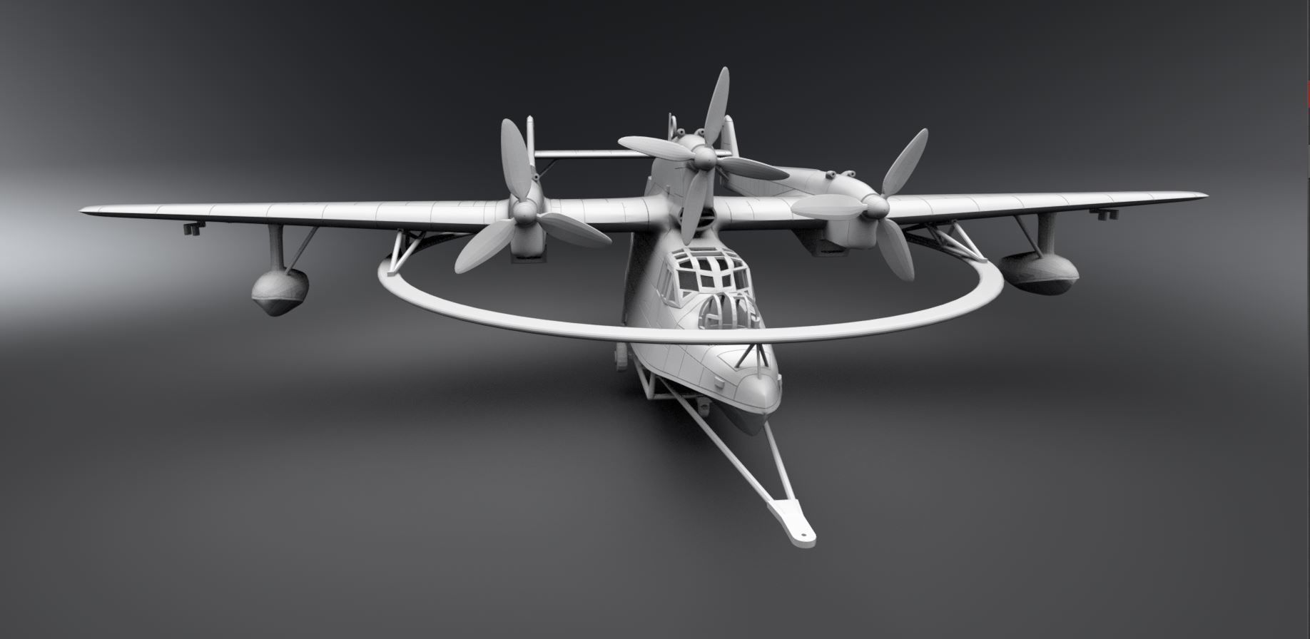 Blohm and  Voss BV 138 scale model 3D print model_4